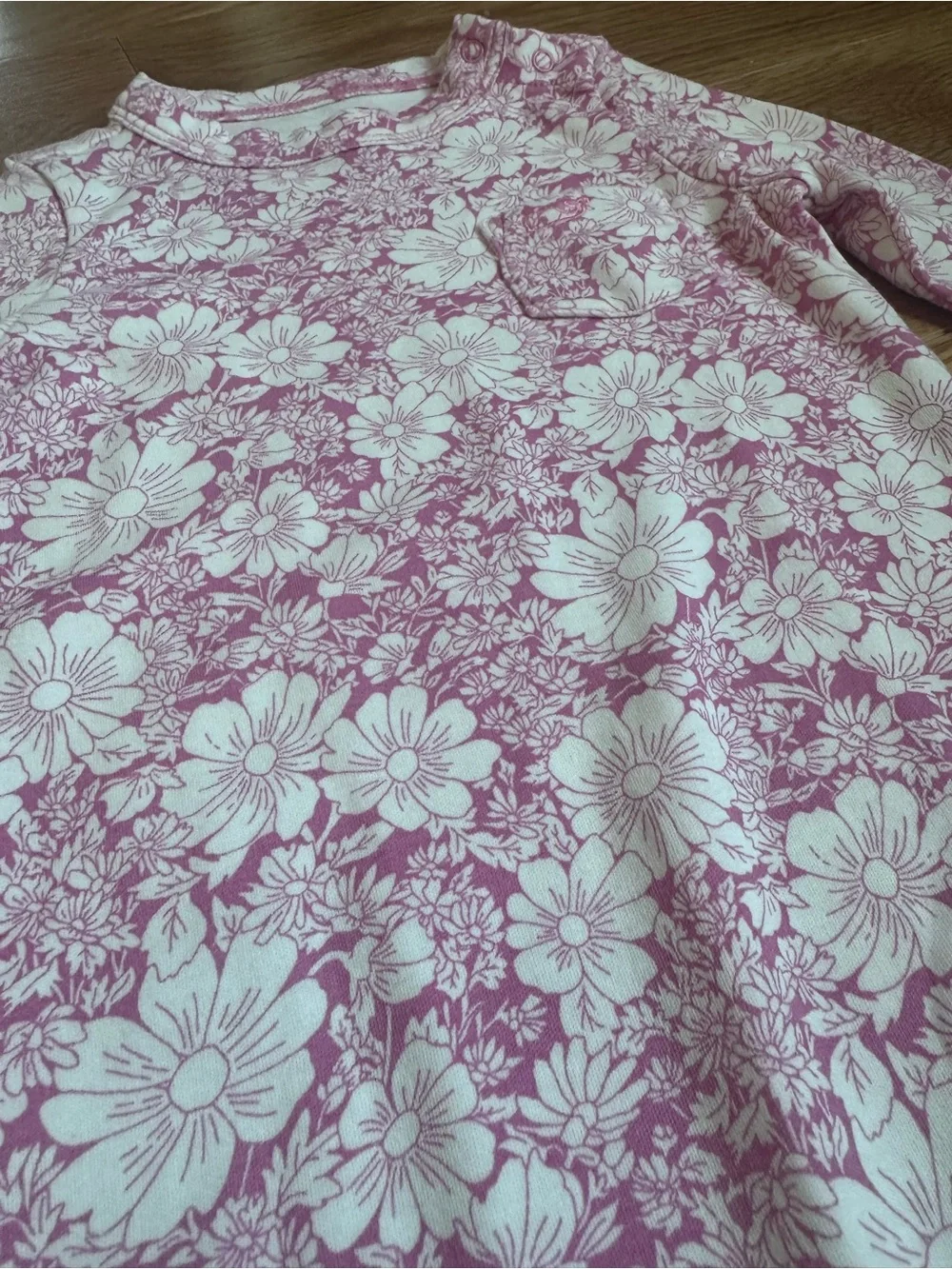 Vineyard Vines Pink and White Floral One-Piece Bodysuit